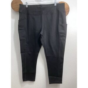 Carhartt Women's Force Fitted Utility Capri Leggings Black Size XL Gorpcore